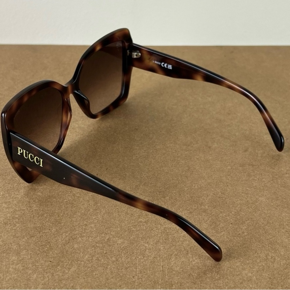 NEW EMILIO PUCCI TORTOISE BUTTERFLY SUNGLASSES - Picture 4 of 9